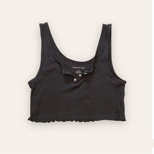 American Eagle Henley Baby Doll Crop Top